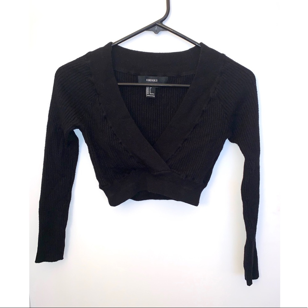 💠Black Wrapped Crop Top💠